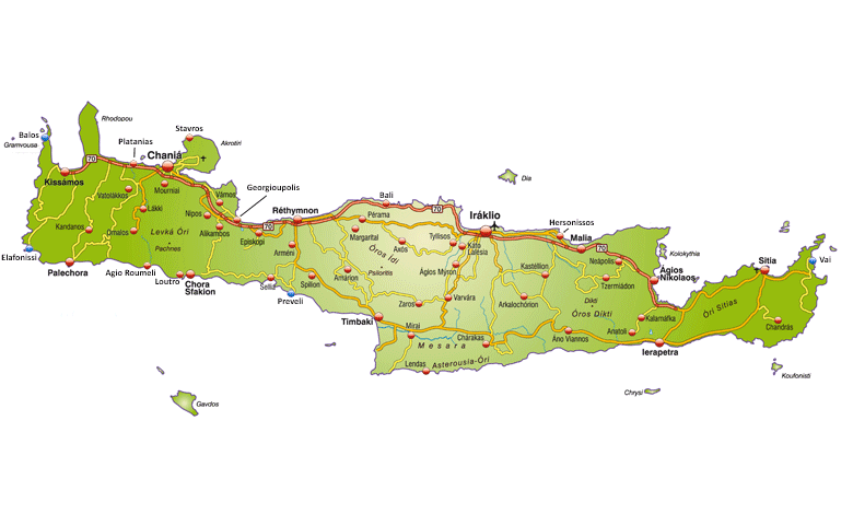Crete map